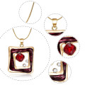 Unqiue Design Red Gemstone Zircon Jewelry Set